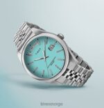 klokker | Timex legacy day and date 36mm armbåndsur i rustfritt stål kvinner B84BR375 sølv-tone/blå - Image 2