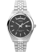 klokker | Timex legacy day and date 41mm armbåndsur i rustfritt stål menn B84BR164 rustfritt stål/svart
