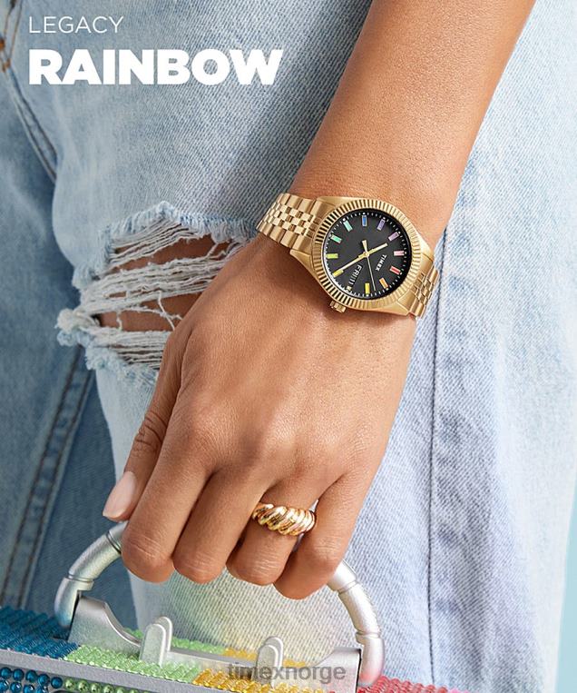 klokker | Timex legacy rainbow 36 mm armbåndsur i rustfritt stål menn B84BR144 gull-tone/svart - Image 2