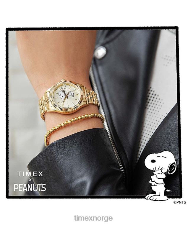 klokker | Timex legacy x peanuts 34 mm armbåndsur i rustfritt stål kvinner B84BR376 gull-tone - Image 2