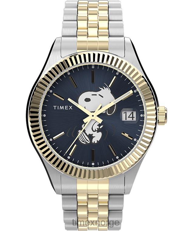 klokker | Timex legacy x peanuts 34 mm armbåndsur i rustfritt stål kvinner B84BR377 tofarget/blått - Image 1