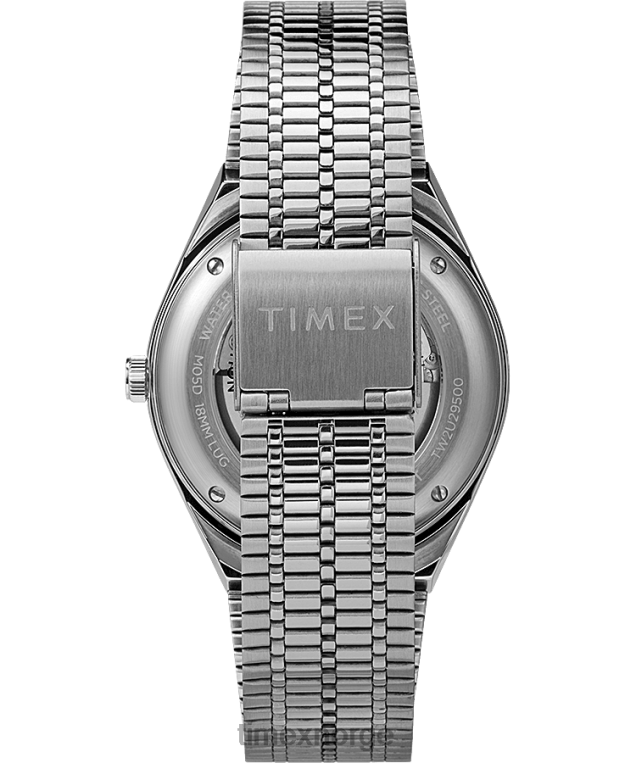 klokker | Timex m79 automatisk 40 mm armbåndsur i rustfritt stål menn B84BR48 rustfritt stål/svart/blått - Image 3