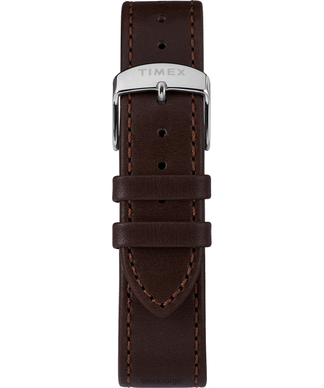 klokker | Timex marlin automatisk 40 mm lærremsklokke med chicago-unger menn B84BR295 rustfritt stål/brun/sølv-tone - Image 3