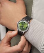 klokker | Timex marlin automatisk 40mm lærremsklokke menn B84BR228 rustfritt stål/svart/grønn - Image 2
