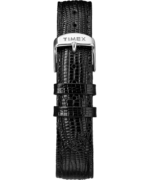 klokker | Timex marlin håndviklet 34 mm lærremsklokke menn B84BR77 svart/sølv-tone - Image 3