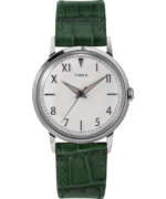 klokker | Timex marlin håndviklet california urskive 34mm lærremsklokke menn B84BR68 rustfritt stål/grønn/hvit