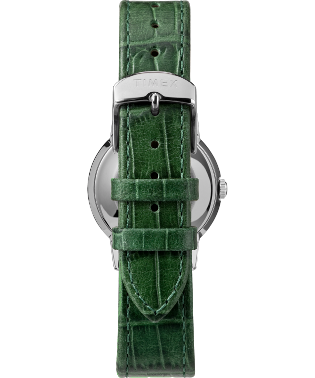 klokker | Timex marlin håndviklet california urskive 34mm lærremsklokke menn B84BR68 rustfritt stål/grønn/hvit - Image 3