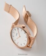 klokker | Timex midtown 36 mm armbåndsur i rustfritt stål kvinner B84BR330 rosa-gull-tone/sølv-tone - Image 2