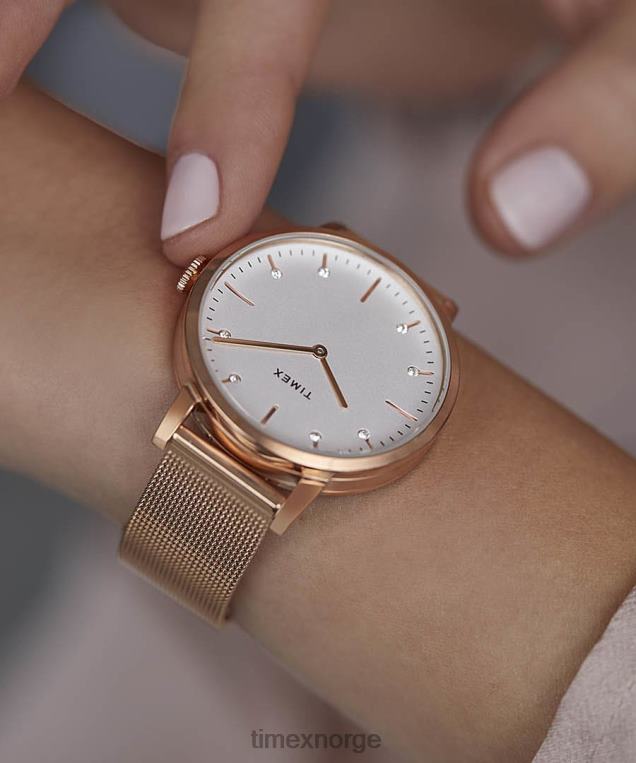 klokker | Timex midtown 36 mm armbåndsur i rustfritt stål kvinner B84BR330 rosa-gull-tone/sølv-tone - Image 3