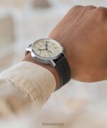 klokker | Timex midtown kronograf 40 mm syntetisk gummiremsklokke menn B84BR84 rustfritt stål/svart/champagne - Image 3