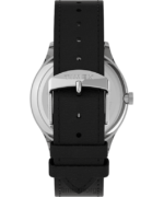 klokker | Timex moderne lettleser 40mm lærremsklokke menn B84BR189 sølv-tone/svart - Image 3