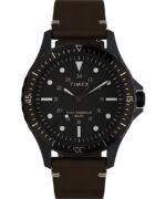klokker | Timex navi xl 41mm lærremsklokke menn B84BR124 svart brun