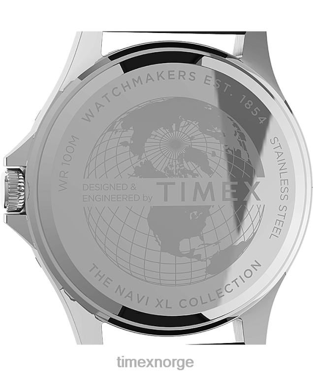 klokker | Timex navi xl 41mm syntetisk gummirem klokke menn B84BR6 rustfritt stål/svart/blått - Image 4