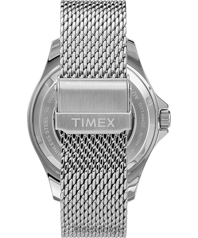 klokker | Timex navi xl automatisk 41 mm mesh-båndklokke i rustfritt stål menn B84BR28 rustfritt stål/blått - Image 3