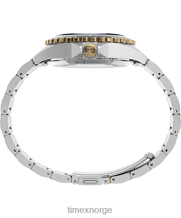klokker | Timex navi xl automatisk 41mm armbåndsur i rustfritt stål menn B84BR278 rustfritt stål/tofarget/blått/annet - Image 2