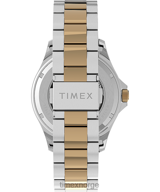 klokker | Timex navi xl automatisk 41mm armbåndsur i rustfritt stål menn B84BR278 rustfritt stål/tofarget/blått/annet - Image 3
