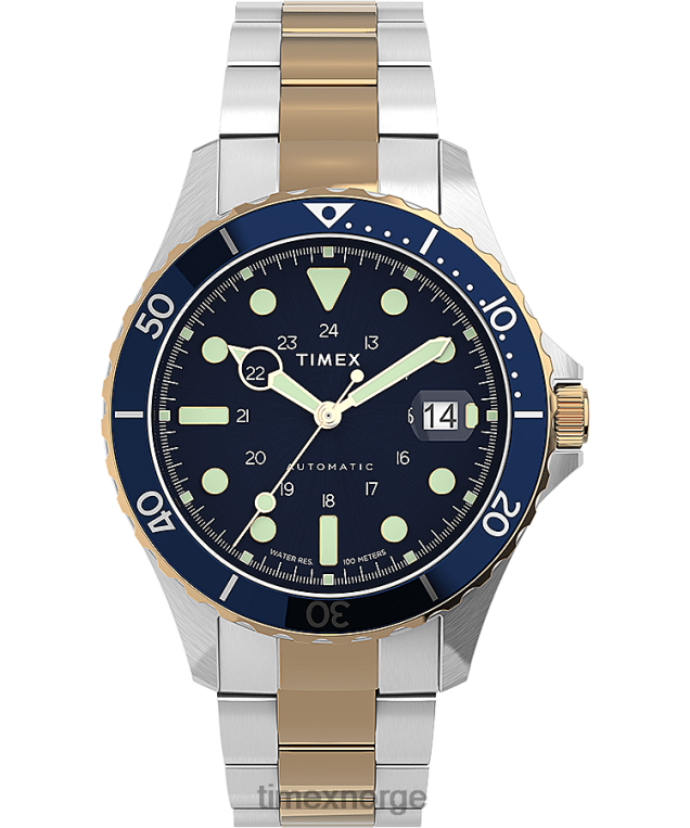 klokker_timex_navi_xl_automatisk_41mm_armbandsur_i_rustfritt_stal_menn_b84br278_rustfritt_stal_tofarget_blatt_annet.png klokker | Timex navi xl automatisk 41mm armbåndsur i rustfritt stål menn B84BR278 rustfritt stål/tofarget/blått/annet - Image 1