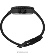 klokker | Timex navi xl automatisk 41mm lærremsklokke menn B84BR35 rustfritt stål/svart - Image 2