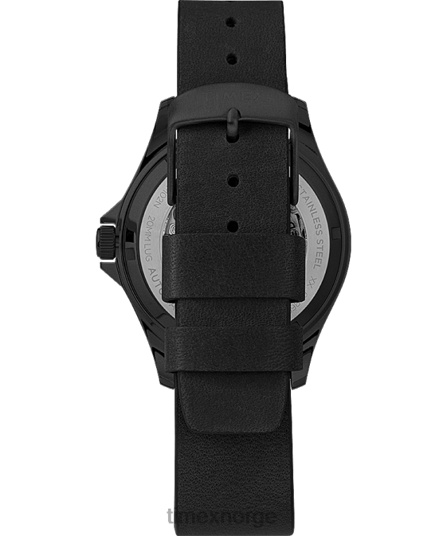klokker | Timex navi xl automatisk 41mm lærremsklokke menn B84BR35 rustfritt stål/svart - Image 3