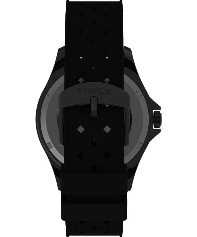 klokker | Timex navi xl automatisk 41mm syntetisk gummiremsklokke menn B84BR43 svart - Image 3