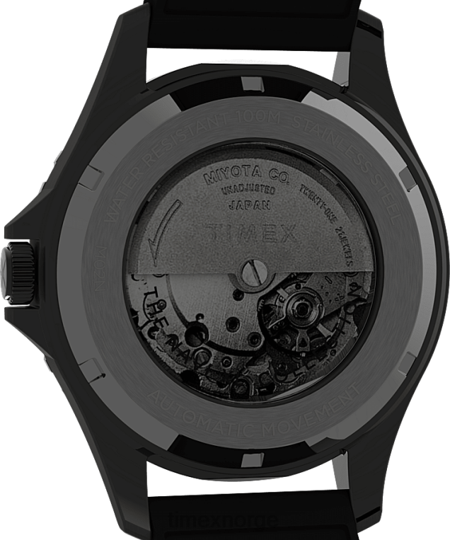 klokker | Timex navi xl automatisk 41mm syntetisk gummiremsklokke menn B84BR43 svart - Image 4