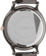 klokker | Timex overskridende 38 mm båndklokke i rustfritt stål mesh kvinner B84BR355 gunmetall/svart - Image 4