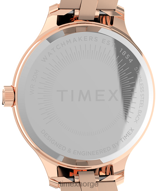 klokker | Timex peyton 36 mm armbåndsur i rustfritt stål kvinner B84BR339 rosa-gull-tone/rosa - Image 4