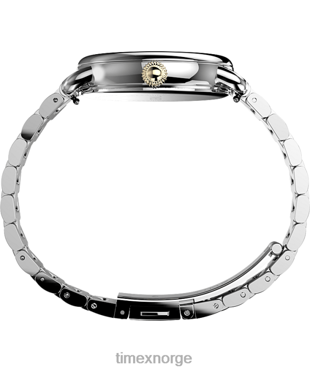 klokker | Timex standard 34 mm armbåndsur i rustfritt stål kvinner B84BR374 sølv-tone/to-tone/perlemor - Image 2
