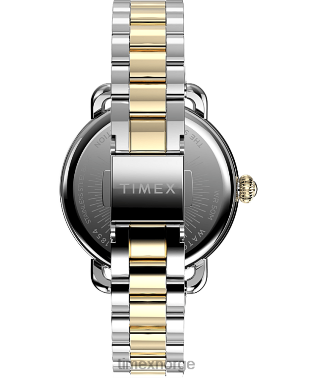 klokker | Timex standard 34 mm armbåndsur i rustfritt stål kvinner B84BR374 sølv-tone/to-tone/perlemor - Image 3