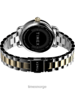 klokker | Timex standard 34 mm armbåndsur i rustfritt stål kvinner B84BR374 sølv-tone/to-tone/perlemor - Image 5