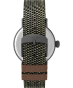 klokker | Timex standard 40 mm klokke i stoff og lærreim menn B84BR199 gunmetall/grønn - Image 3