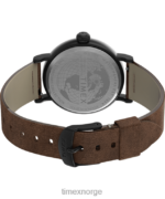 klokker | Timex standard 40 mm lærremsklokke menn B84BR202 svart brun - Image 5