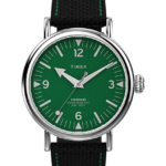 klokker | Timex standard 40 mm stoffremsklokke menn B84BR200 sølv-tone/svart/grønn