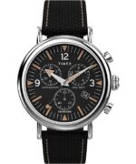 klokker | Timex standard kronograf 41 mm stoffremsklokke menn B84BR196 sølv-tone/svart