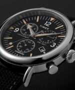 klokker | Timex standard kronograf 41 mm stoffremsklokke menn B84BR196 sølv-tone/svart - Image 3