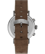 klokker | Timex standard kronograf 41mm lærremsklokke menn B84BR102 sølv-tone/tan/blå - Image 3