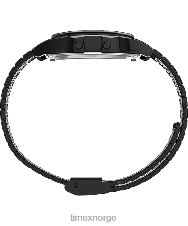 klokker | Timex t80 34mm armbåndsur i rustfritt stål menn B84BR157 svart - Image 2