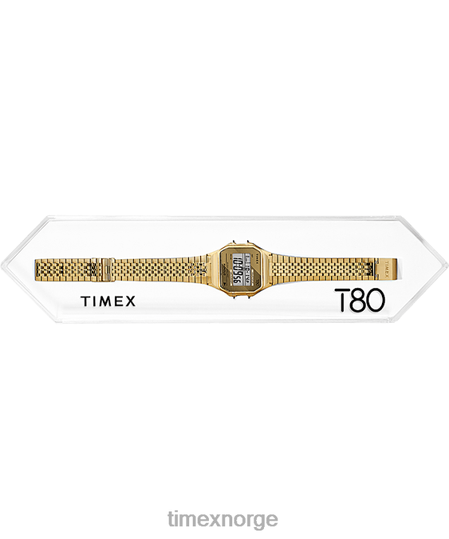 klokker | Timex t80 34mm armbåndsur i rustfritt stål menn B84BR157 svart - Image 5