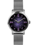 klokker | Timex transcendere himmelsk 31 mm armbåndsur i rustfritt stål kvinner B84BR383 sølv-tone/lilla