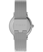 klokker | Timex transcendere himmelsk 31 mm armbåndsur i rustfritt stål kvinner B84BR383 sølv-tone/lilla - Image 3
