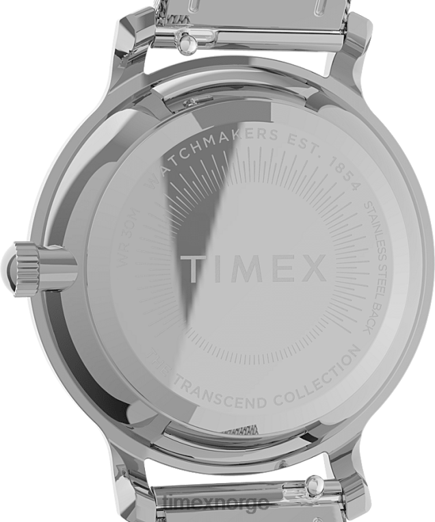 klokker | Timex transcendere himmelsk 31 mm armbåndsur i rustfritt stål kvinner B84BR383 sølv-tone/lilla - Image 4
