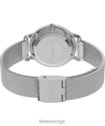 klokker | Timex transcendere himmelsk 31 mm armbåndsur i rustfritt stål kvinner B84BR383 sølv-tone/lilla - Image 5