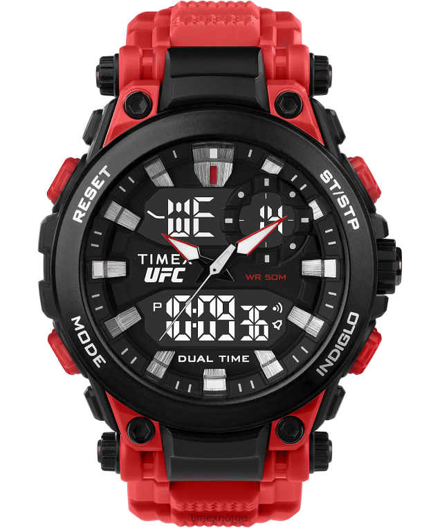 klokker | Timex ufc impact 50 mm resin rem klokke menn B84BR246 svart, rød - Image 1