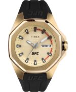 klokker | Timex ufc pro 44mm silikonremsklokke menn B84BR272 gull-tone/svart