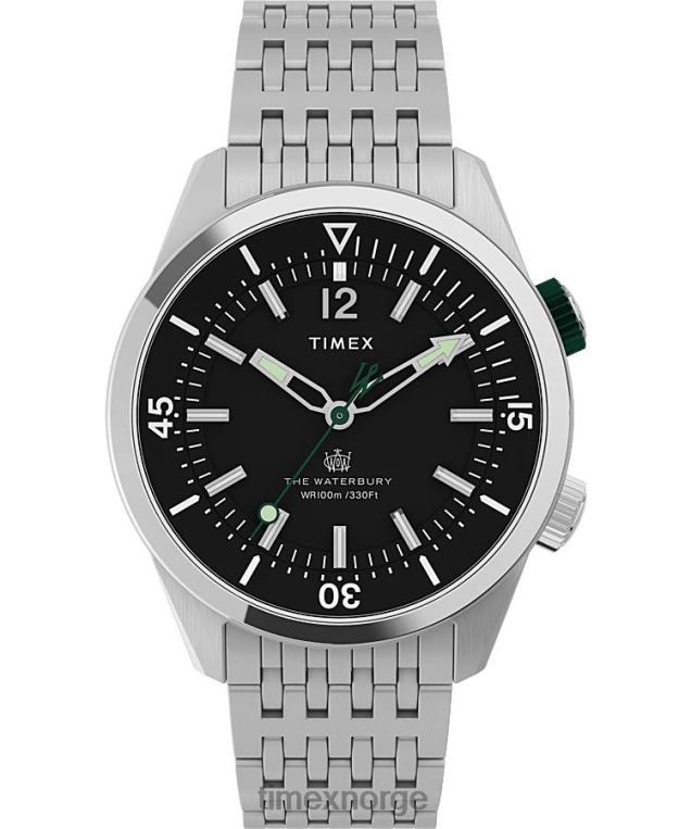 klokker_timex_waterbury_dive_41mm_armbandsur_i_rustfritt_stal_menn_b84br108_rustfritt_stal_svart_gronn.jpg klokker | Timex waterbury dive 41mm armbåndsur i rustfritt stål menn B84BR108 rustfritt stål/svart/grønn - Image 1