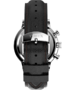 klokker | Timex waterbury klassisk kronograf 40 mm klokke med lærreim menn B84BR106 rustfritt stål/svart/hvit - Image 3
