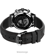 klokker | Timex waterbury klassisk kronograf 40 mm klokke med lærreim menn B84BR106 rustfritt stål/svart/hvit - Image 5