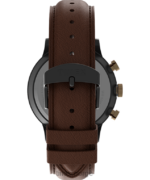 klokker | Timex waterbury klassisk kronograf 40 mm klokke med lærreim menn B84BR92 gunmetal/brun/blå - Image 3