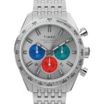 klokker | Timex waterbury kronograf 41 mm armbåndsur i rustfritt stål menn B84BR89 rustfritt stål/sølv-tone
