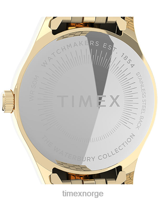 klokker | Timex waterbury tradisjonell 34 mm armbåndsur i rustfritt stål kvinner B84BR357 gull-tone - Image 4